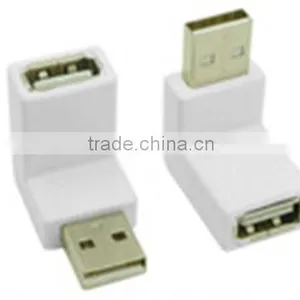 White Color Up/down Angle 90 Degree USB 2.0 Extension Adapter thumbnail-1