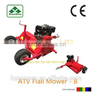 CE Flail Mower Tow-behind Quad ATV, Gasoline ATV Mower With 13hp Briggs&stratton Engine Working Width 1200mm thumbnail-2