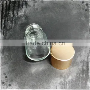 5ml,10ml,15ml Clear Tube Glass Perfume Bottle for E-liquid for e Juice With 18mm Neck Size Shiny Gold Metal Aluminum Screw Cap thumbnail-4