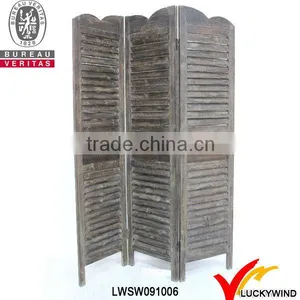 Luckywind Reproducton Vintage Wood Folding Screen thumbnail-1