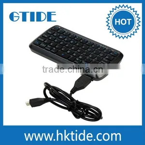 Wholesale 2 in 1 Combo Portable Mini Wireless Bluetooth 3.0 Qwerty Gaming Tablet Keyboard With Rechargeable 5000 MAh Power Bank thumbnail-2