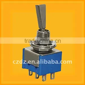 Mini Toggle Switch,tpdt Double Throw Middle Stop Screw Toggle Switch thumbnail-1