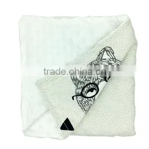 Wholesale Custom Cotton Minky Dot Blanket thumbnail-2