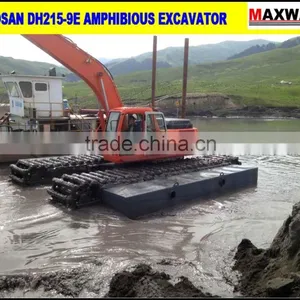MAXWAY Swamp Excavator Pontoon Undercarriage With Additional Pontoon and Spud , Suitable to 20 to 23Ton Class Excavator thumbnail-2