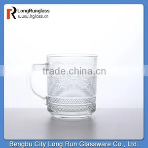 LongRun 310ml Carved Frosted Water Juice Drinking Glass Mug Wholesales thumbnail-1