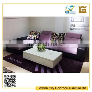 Luxury Style Leather Corner Sofa With Fabric Cover for Living Room thumbnail-1