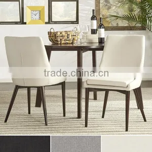 Luxury Top Grain Leather Wood Furniture Dining Chair thumbnail-1