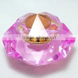 Hot Sale Best Home Decor Pink Color Crystal Perfume Bottle for Elegant Women thumbnail-1