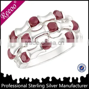 Celtic Sterling Ring Knot Ruby Ring thumbnail-1