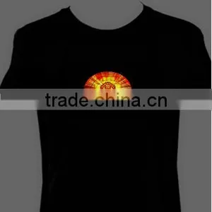 Cool and Fashion Design Hot Selling EL T-shirt thumbnail-2
