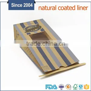 FDA Paper Bag Natural Tin Tie Kraft Customized Dessert Paper Bag With Clear Window thumbnail-5