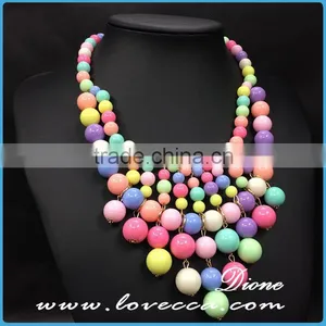 Top Quality Wholesale Fashion Rainbow Bead Stones Hot Fashion Necklace thumbnail-2