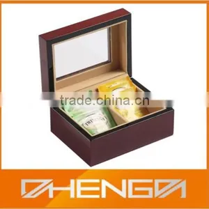 Hot!!! Customized China Manufacturer Plastic Acylic Window Display Red Tea Box For VIP Gift(ZDW13-026) thumbnail-1