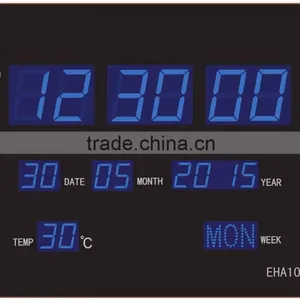 Multifunction Electronic Simple Desk Digital Calendar Alarm Clock thumbnail-1