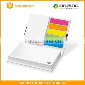 Good Quality Logo Printed Hard Cover Pocket Sticky Note Memo Pad thumbnail-1