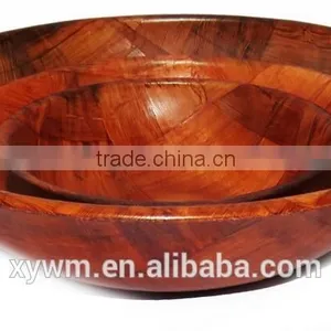 TUV Certification HOT Cheap Mahogany Solid Wooden Woven Nut Bowl Set thumbnail-4