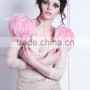 Top Supplier ZPDECOR Good Quality Colored Mix Colors Chicken Half Bronze Rooster Schlappen Feathers for Decoration thumbnail-6