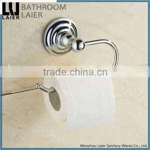 Sleek Bathroom Fittings Zinc Alloy Chrome Finishing Bathroom Sanitary Items Wall Mounted Toilet Paper Holder thumbnail-1