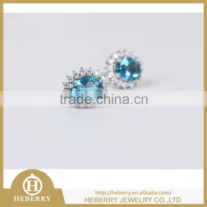 Handmade Fashion Earring in Topaze Precious Gemstone thumbnail-2