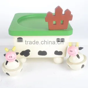 Baby Music Boxes With Cows, Children Wooden Gifts Music Box thumbnail-4