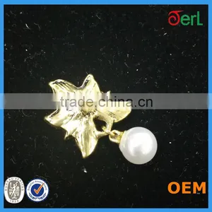 Beautiful Button Crystal Button Flower Button With Plastic Pearl thumbnail-2