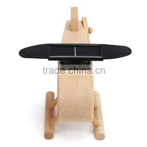 DIY Creative Toy Solar Wooden Toy Airplane Model thumbnail-2