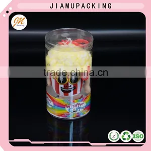 2016 Hot Sale Beautiful Clear Plastic Round Cylinder Gift Box Container With Sticker thumbnail-1