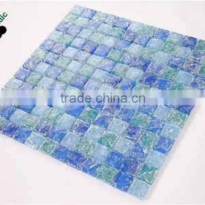 SMS14 Swimming Pool 4mm Multicolor Crystal Glass Bathroom Mosaic Tile thumbnail-5