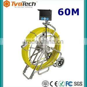 60M Tvbtech Video Sony CCD Camera Kit For Plumber, Plumbing CCTV Pipe Cleaning Inspection With Meter Counter,512Hz Sonde&Locator thumbnail-1