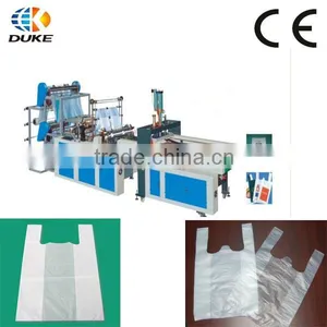 GBDE-700 Factory Direct Four Lines Full Automatic Plastic HDPE T-shirt Bag Making Machine thumbnail-1