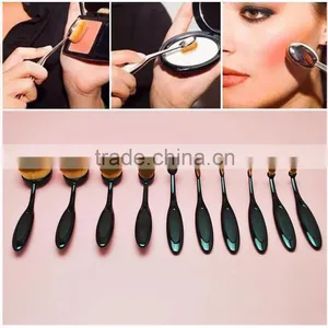 10Pc/Set Beauty Tools Toothbrush Shaped Foundation Eyebrow Eyeliner Lip Facial Makeup Oval Brushes thumbnail-3
