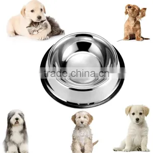 Stainless Steel Dog Bowls With Rubber Base Non-Skid Classical Food Bowl,Water Bowl For All Pets Rust Resistant (Various Sizes Av thumbnail-1