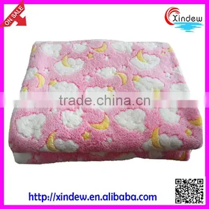 Hot Coral Fleece Blanket 001 thumbnail-1
