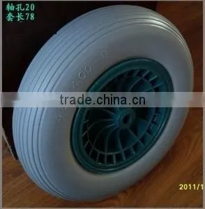 Wheel Barrow Tire 4.80/4.00-8 Solid pu Foam Rubber Wheel thumbnail-1