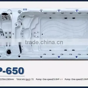 Acrylic Outdoor Spa Hot Tub Freestanding Swim Spa Pool CE Approved Large Swim Pool With Massage Function thumbnail-6