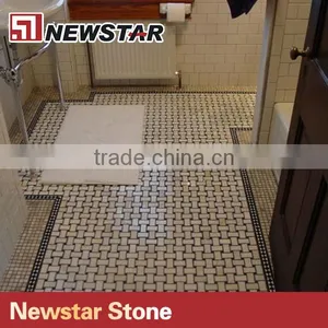 Newstar DIY Honed Marble Basketweave Mosaic Floor Bathroom Pattern Tile thumbnail-4