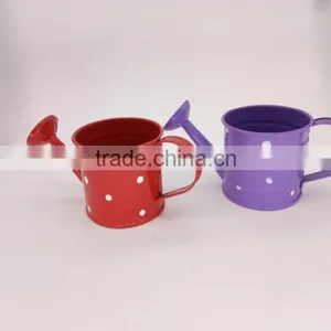 Cheap Red Indoor Decoraive Powder Coated Metal Iron Mini Custom Watering Can thumbnail-2
