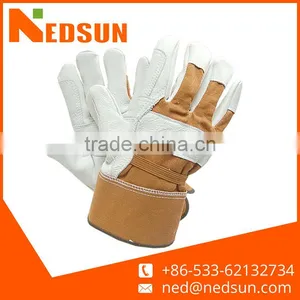 Durable Reinforce Palm Leather Gardening Gloves thumbnail-1