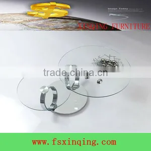 Rotating Glass Coffee Table- C96 thumbnail-1
