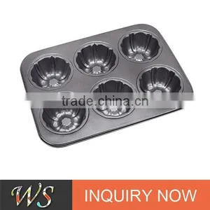 6 Cups Non-stick Carbon Steel Cup Cake Maker thumbnail-1