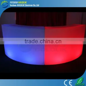 Light up Led Curved Bench PE Material Morden Size GKT-021BC thumbnail-5