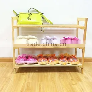 Long Wooden Shoe Retail Store Display Stand Rack Unit thumbnail-2