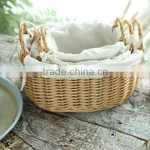 Hot Sale White Wicker Home Storage Basket Willow Garden Product thumbnail-1