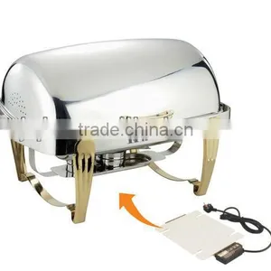 Stainless Steel Roll Top Food Warmer Chafing Dish thumbnail-1