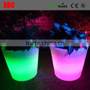 Glowing Illuminated Cheap Flower Vases, Outdoor and Indoor Round Shape Ceramic Flower Vases thumbnail-2