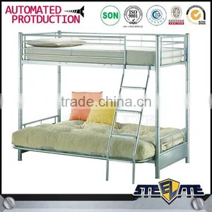 Low Cost Adult Bed Steel Cot Bed Design 2 Layer Metal Bunk Bed thumbnail-5
