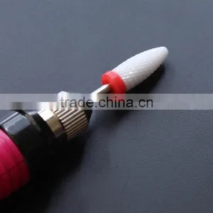 1 Piece Nail Drill Head Diameter 6.5MM White Ceramic Burr For Nail Shank Diameter 2.35MM thumbnail-1