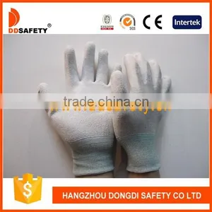 DDSAFETY Cheapest PU Coated Gloves With 13 Gauge Carbon Fiber Liner thumbnail-1