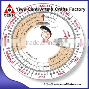 Customized 4 Coulor Printed Birth Date Finder Pregnancy Wheel Calculator thumbnail-1