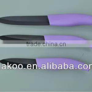 3 Pieces Purple PP+TPR Handle Zirconia Ceramic Knife With PVC Box thumbnail-1